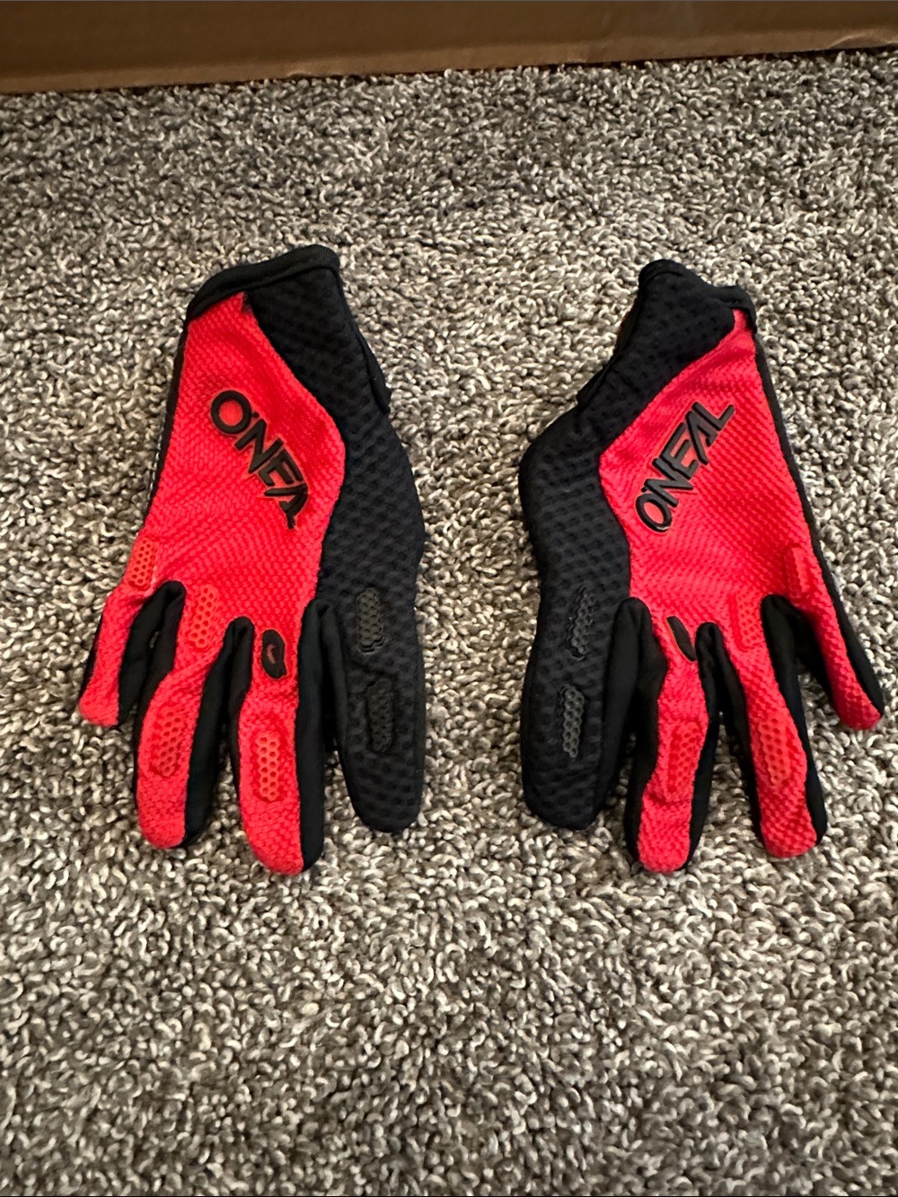Kids Red & Black Lightweight O’Neal Riding Gloves